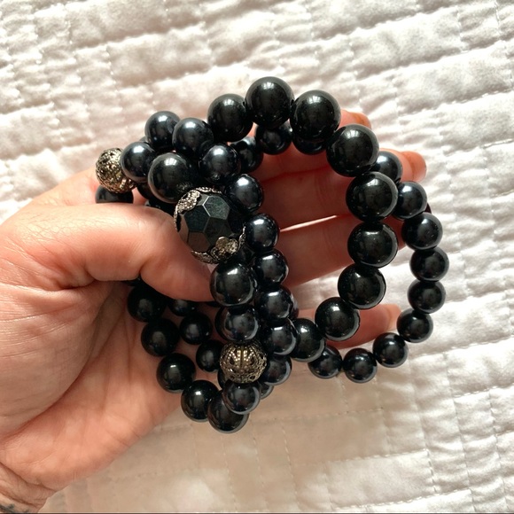 Vintage set of 4 beaded bracelets - Picture 8 of 9